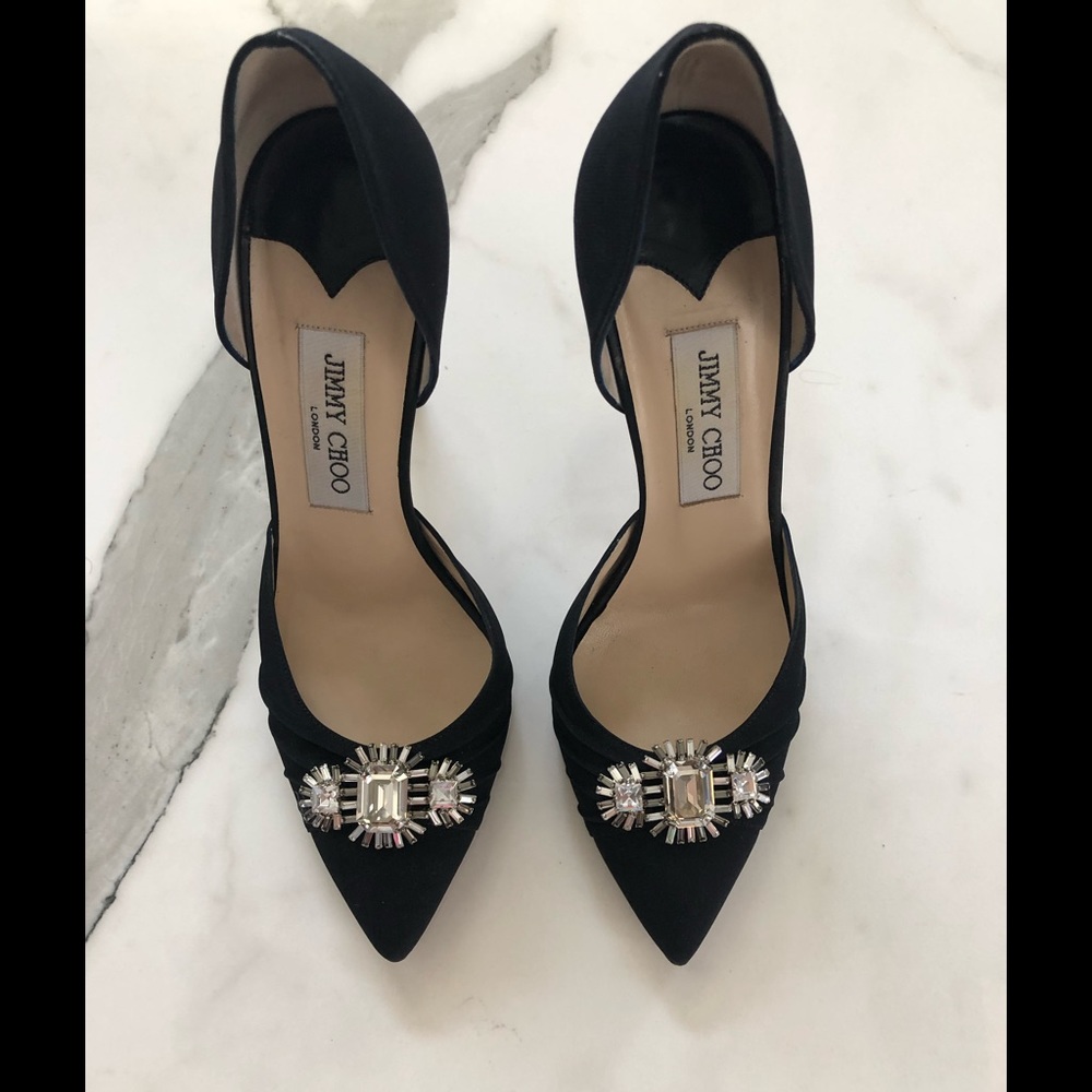 Jimmy shoe black pointy toe shoes
